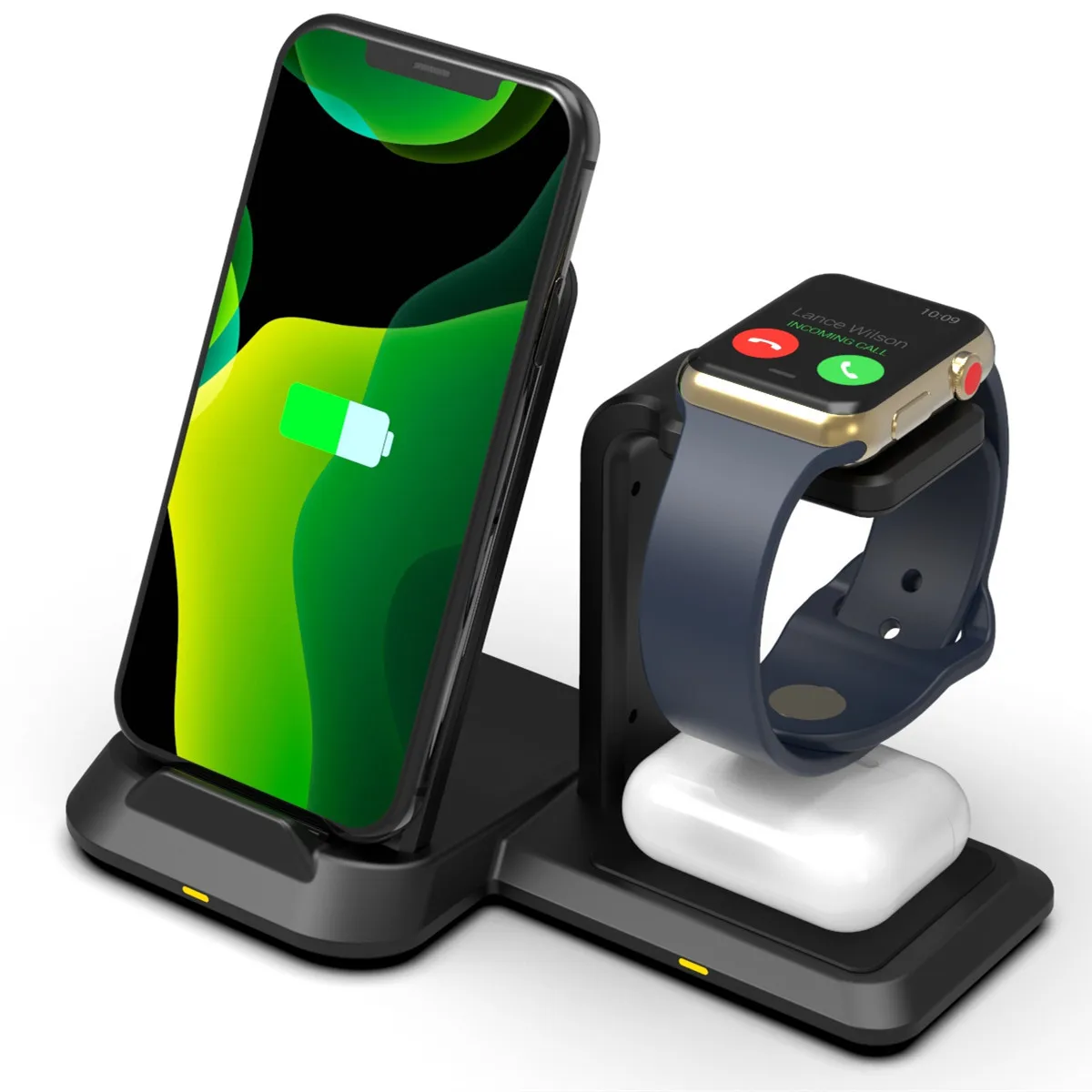 Беспроводное зарядное устройство 3 в 1, быстрая зарядка для iPhone 12 Pro XS, Samsung Galaxy Watch Active Galaxy Buds, док-станция 10 Вт
Беспроводное зарядное устройство 3 в 1, быстрая зарядка для iPhone 12 Pro XS, Samsung Galaxy Watch Active Galaxy Buds, док-станция 10 Вт