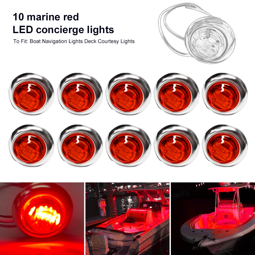 10PCS LED Marine Boat Navigation Light 12V Waterproof Boat Interior Courtesy Lighting Truck Side Marker Lights
10PCS LED Marine Boat Navigation Light 12V Waterproof Boat Interior Courtesy Lighting Truck Side Marker Lights