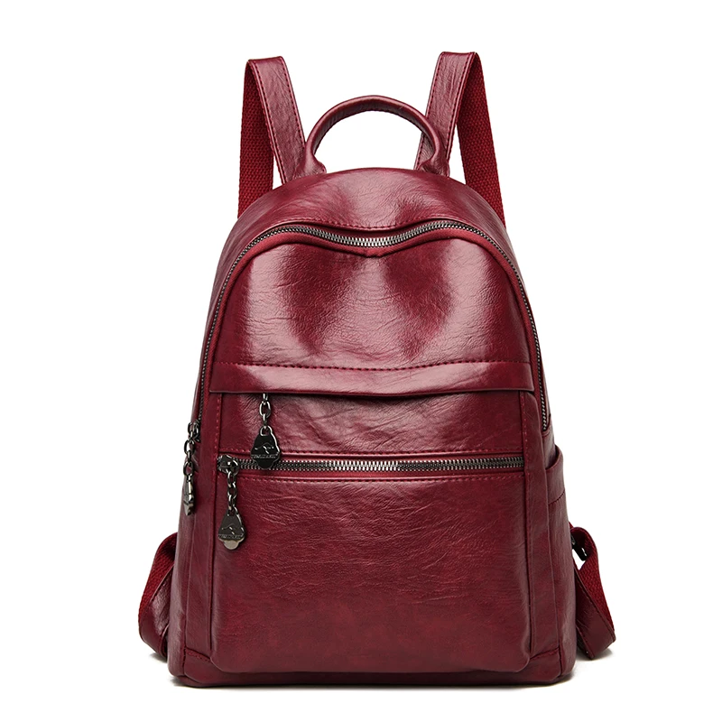 Solid Color Pu Leather Backpack for Women 2020 New Student School Bag Multifunctional Waterproof Travel Bag Mochila
Solid Color Pu Leather Backpack for Women 2020 New Student School Bag Multifunctional Waterproof Travel Bag Mochila