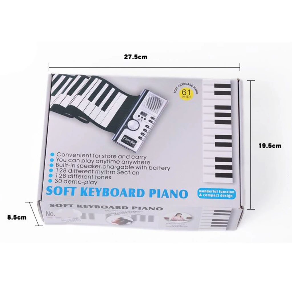 Portable 61 Key Roll-Up Piano Flexible Electronic Keyboard Hand Roll Piano In Speaker With Cable
Portable 61 Key Roll-Up Piano Flexible Electronic Keyboard Hand Roll Piano In Speaker With Cable
