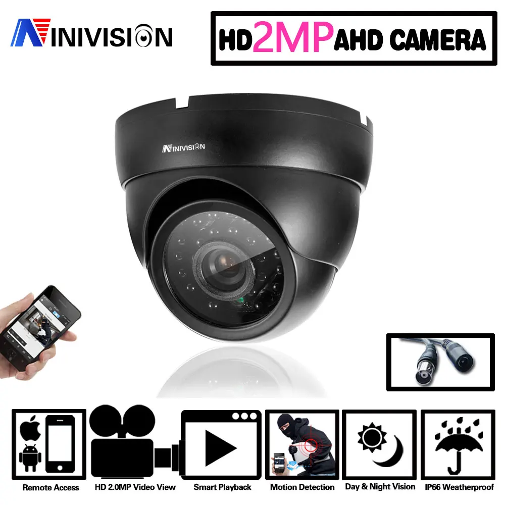 

HD 1080P AHD CCTV Black Camera CCD IR Cut Filter Microcrystalline 24 IR Leds 1MP 2MP AHD Camera 720P 1080P Dome Security Camera
