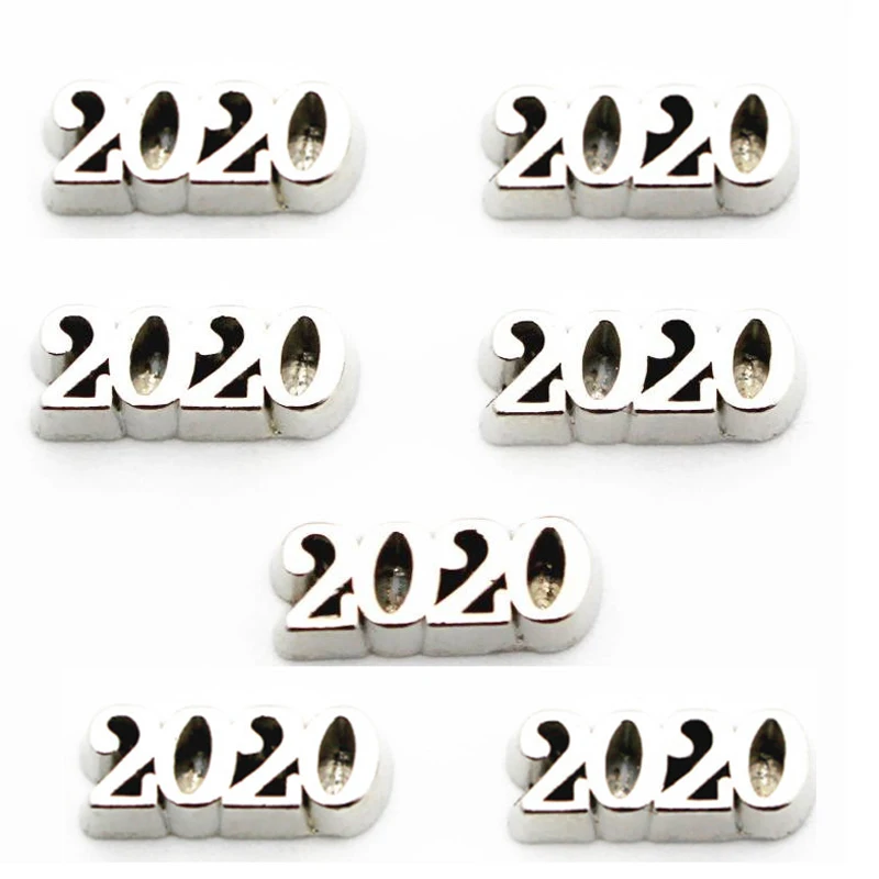30 шт./лот сплав серебро 2020 Плавающие Подвески для жизни памяти стекло Медальоны