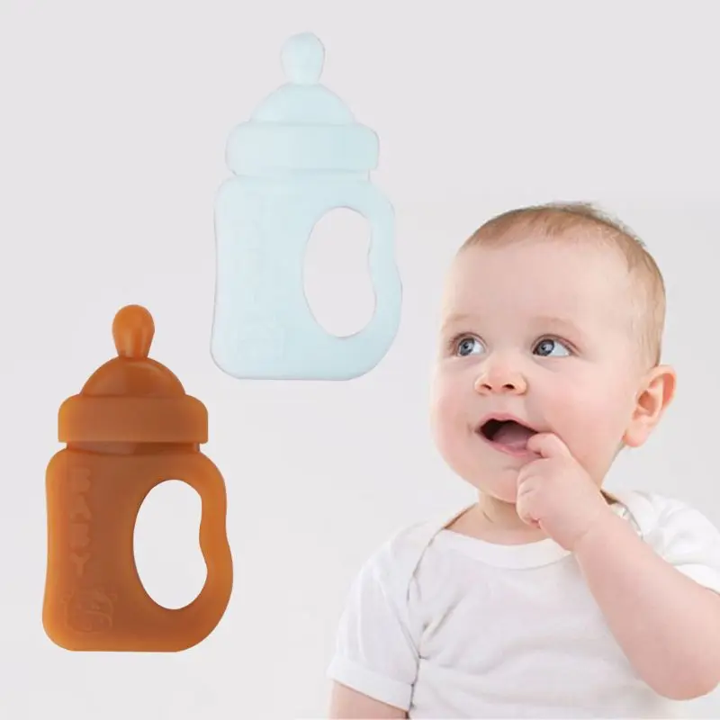 Cartoon Milk Bottle Shape Baby Teether Silicone Chewing Teething Nursing Soother Molar Infant Toy Accessories
Cartoon Milk Bottle Shape Baby Teether Silicone Chewing Teething Nursing Soother Molar Infant Toy Accessories