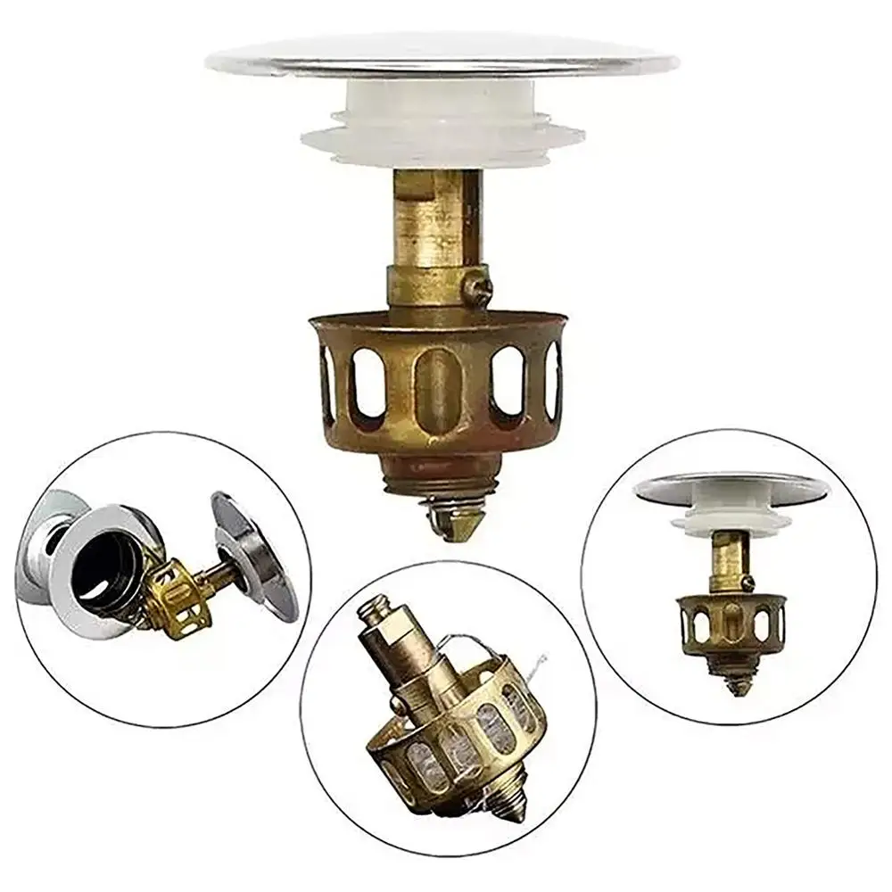 Stainless Steel Push-Type Bounce Core Wash Basin Drain Filter Leaking Plug Kitchen Sink Seal Drainer
Stainless Steel Push-Type Bounce Core Wash Basin Drain Filter Leaking Plug Kitchen Sink Seal Drainer