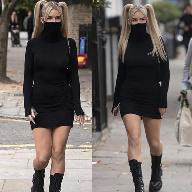UNAIZA Women Casual Dress New Slim Face Short Skirt Sexy Long Sleeve Dress Women High Neck Solid Color Pullover One Step Skirt
UNAIZA Women Casual Dress New Slim Face Short Skirt Sexy Long Sleeve Dress Women High Neck Solid Color Pullover One Step Skirt