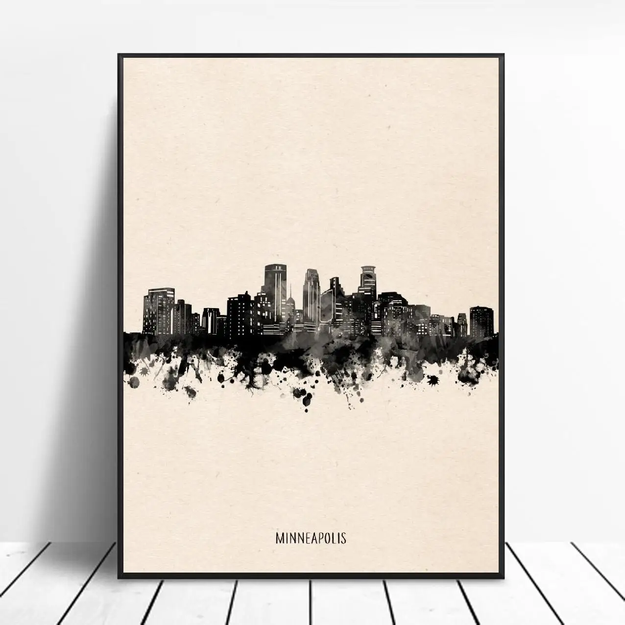 Minneapolis City Black ink Abstract Art Canvas Poster Home Decor Painting No Frame
Minneapolis City Black ink Abstract Art Canvas Poster Home Decor Painting No Frame