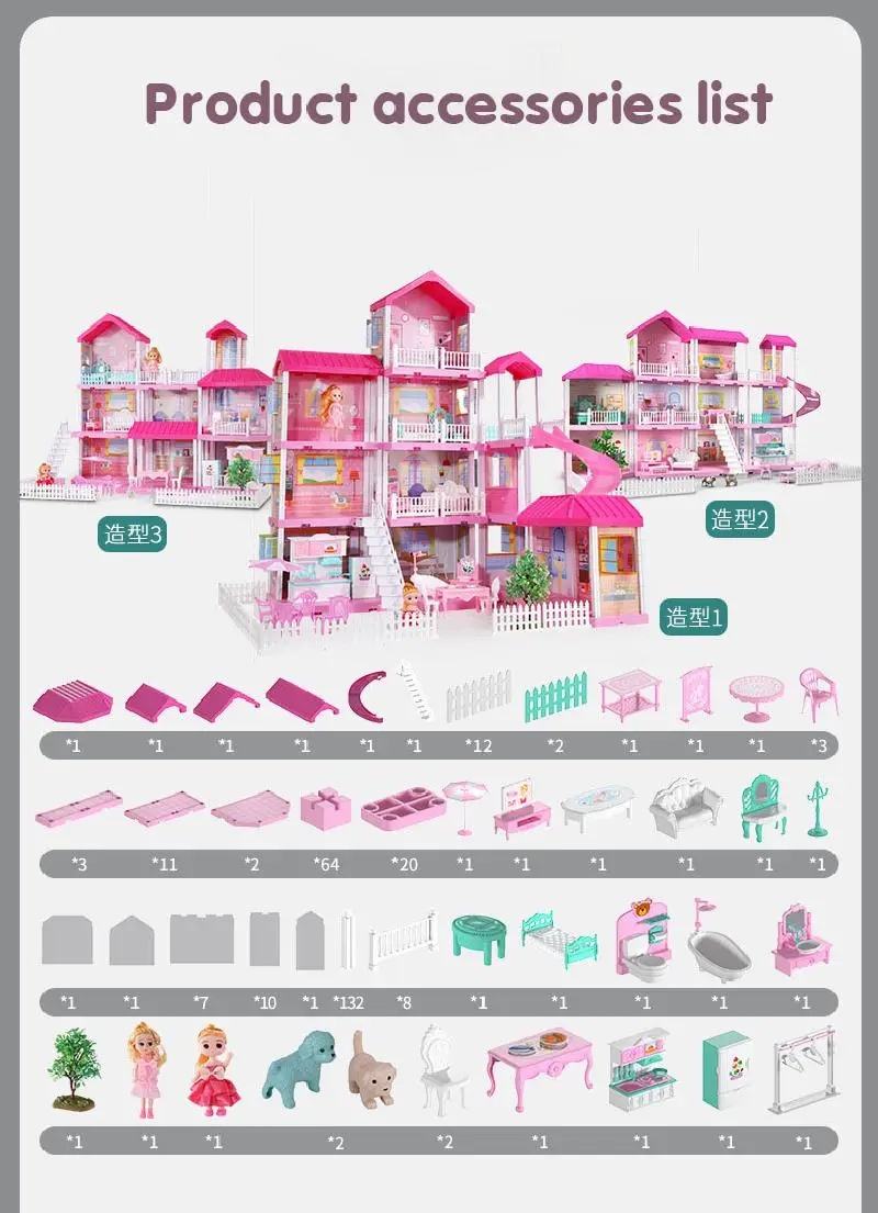 New Handmade Diy Doll House Princess House Girl Castle Suit Villa House House Children's Family Toys New Year Gift Girls' Toys
New Handmade Diy Doll House Princess House Girl Castle Suit Villa House House Children's Family Toys New Year Gift Girls' Toys
