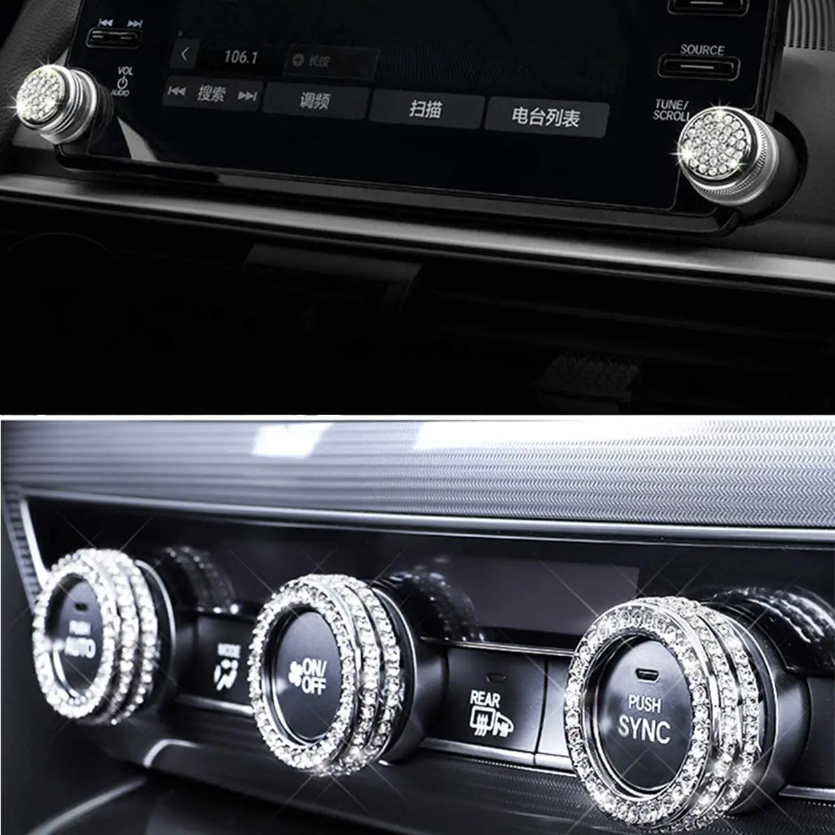 ZOGO Compatible for Honda Accord Car Accessory Front Air Outlet Control Bling Crystal Interior Cover Control AC Knob Button
ZOGO Compatible for Honda Accord Car Accessory Front Air Outlet Control Bling Crystal Interior Cover Control AC Knob Button