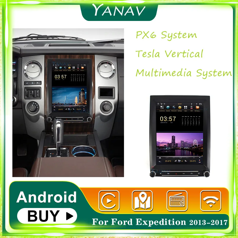 PX6 Car Radio Android 2 Din For Ford Expedition 2013-2017 GPS Navigation Stereo Receiver Video Multimedia MP3 Player Head Unit
PX6 Car Radio Android 2 Din For Ford Expedition 2013-2017 GPS Navigation Stereo Receiver Video Multimedia MP3 Player Head Unit