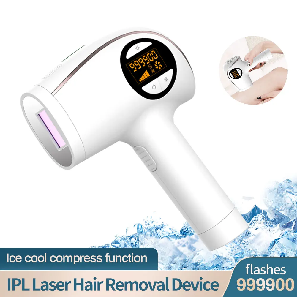Ice Cool Compress Painless Laser Epilator Women Man 999900 Flashes Quartz Lamp Depilator Bikini Permanent IPL Laser Hair Removal
Ice Cool Compress Painless Laser Epilator Women Man 999900 Flashes Quartz Lamp Depilator Bikini Permanent IPL Laser Hair Removal
