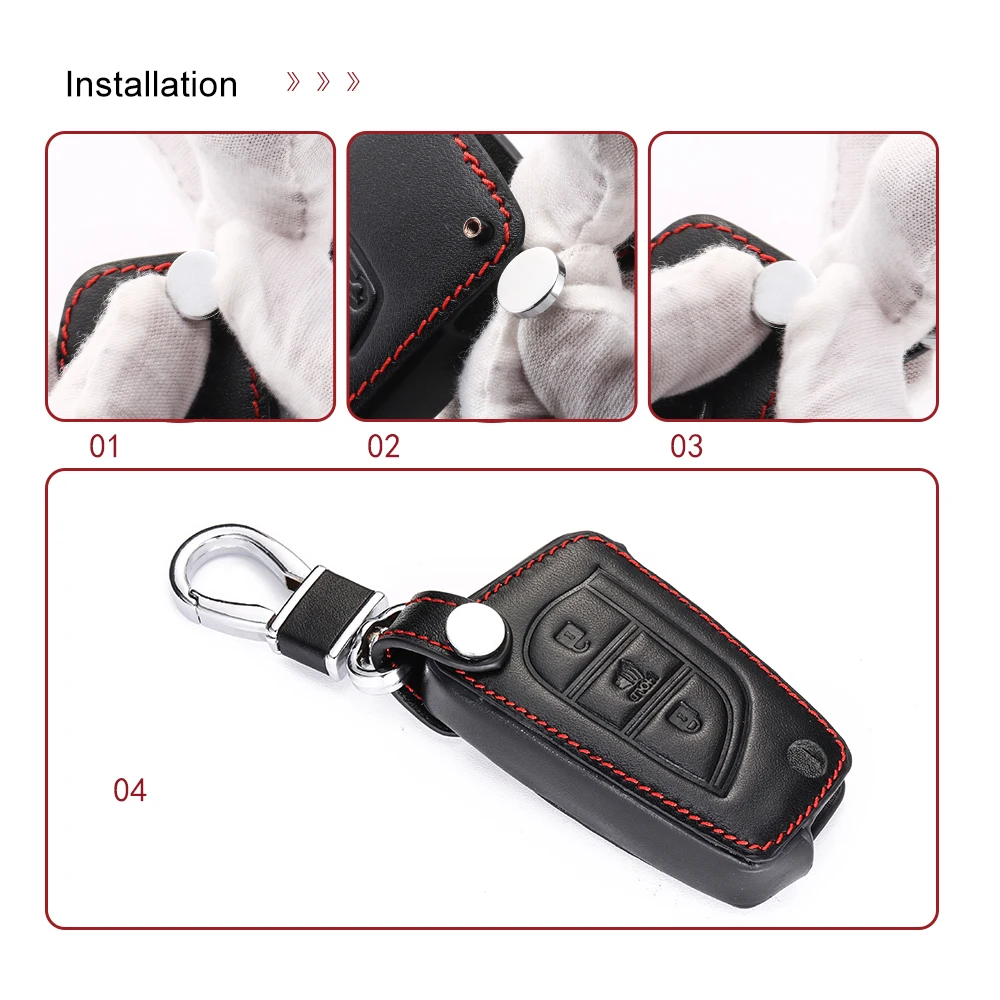 Genuine Leather Car Key Cover For Toyota New Camry RAV4 Highlander Corolla Prado Reiz Crown Flip Remote Fob Case Keychain Bag
Genuine Leather Car Key Cover For Toyota New Camry RAV4 Highlander Corolla Prado Reiz Crown Flip Remote Fob Case Keychain Bag