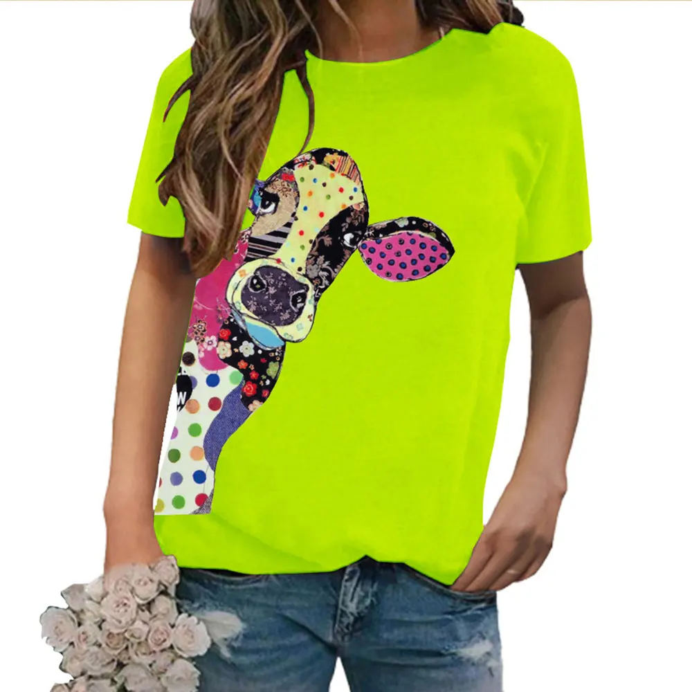 VICABO Womens Casual O-Neck T-Shirt Kawaii Animal Print Short Sleeve Loose BasicTop Fashion Female Clothing Plus Size S-5XL
VICABO Womens Casual O-Neck T-Shirt Kawaii Animal Print Short Sleeve Loose BasicTop Fashion Female Clothing Plus Size S-5XL