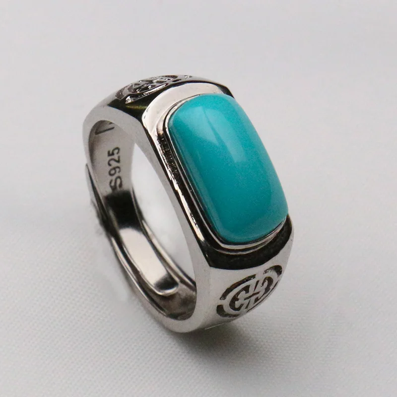 Original Design Original Ore Inlaid Natural Turquoise Silver Ring Face Men And Women Jewelry Accessory
Original Design Original Ore Inlaid Natural Turquoise Silver Ring Face Men And Women Jewelry Accessory