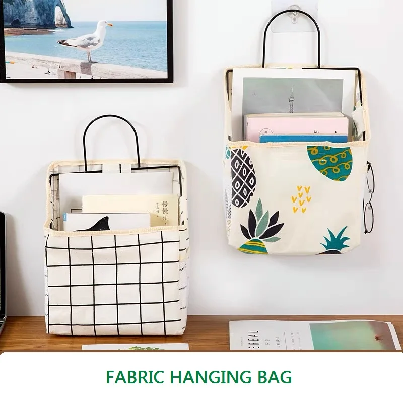 Fabric Hanging Bag Storage Bag No Punch Hanging Storage Bag On Bedside/Kitchen/Bathroom
Fabric Hanging Bag Storage Bag No Punch Hanging Storage Bag On Bedside/Kitchen/Bathroom