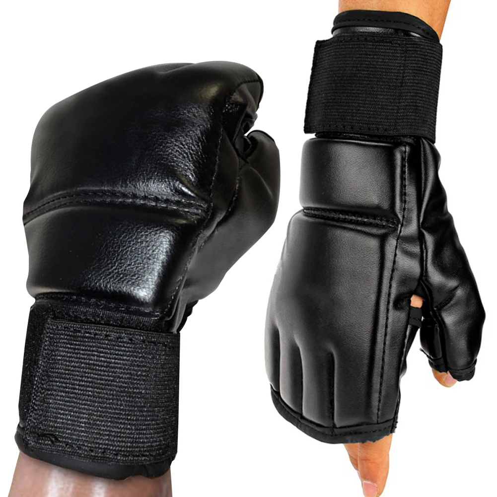 Men PU Leather Boxing Gloves Sport Half Finger Muay Thai Gloves MMA Kick Boxing Training Boxing Mittens Tactical Gloves
Men PU Leather Boxing Gloves Sport Half Finger Muay Thai Gloves MMA Kick Boxing Training Boxing Mittens Tactical Gloves