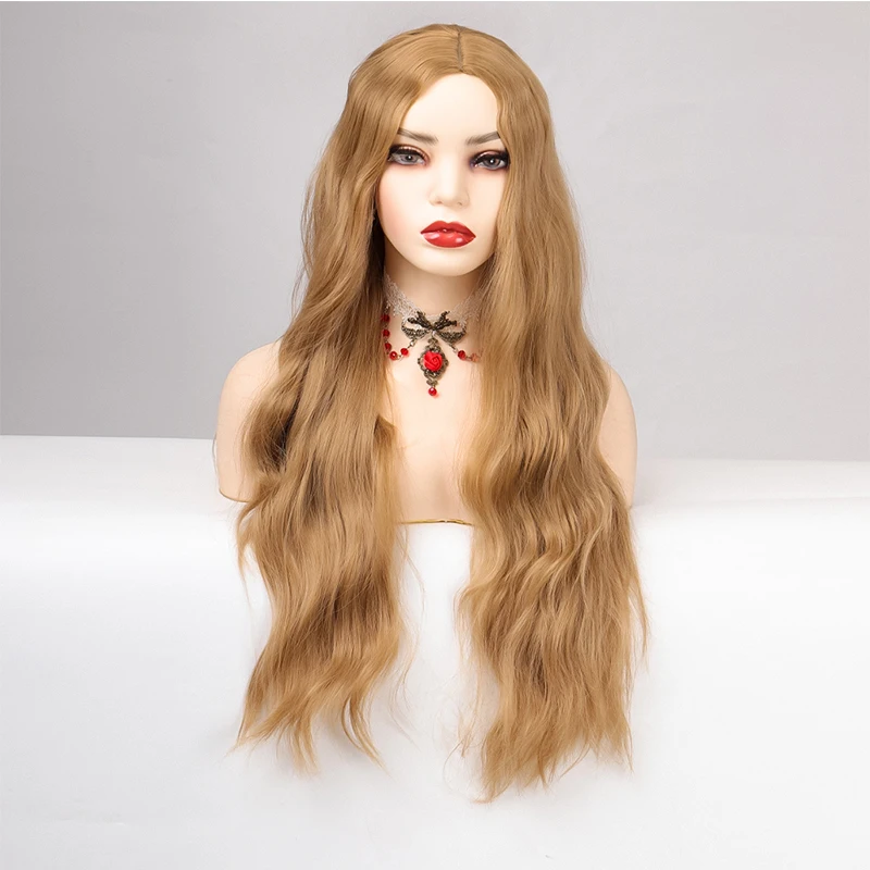 TALANG Gold Wigs Natural Dark Brown Wavy Hair Wig for Women Cosplay Synthetic Heat Resistant Fiber Daily Wigs with Bangs
TALANG Gold Wigs Natural Dark Brown Wavy Hair Wig for Women Cosplay Synthetic Heat Resistant Fiber Daily Wigs with Bangs