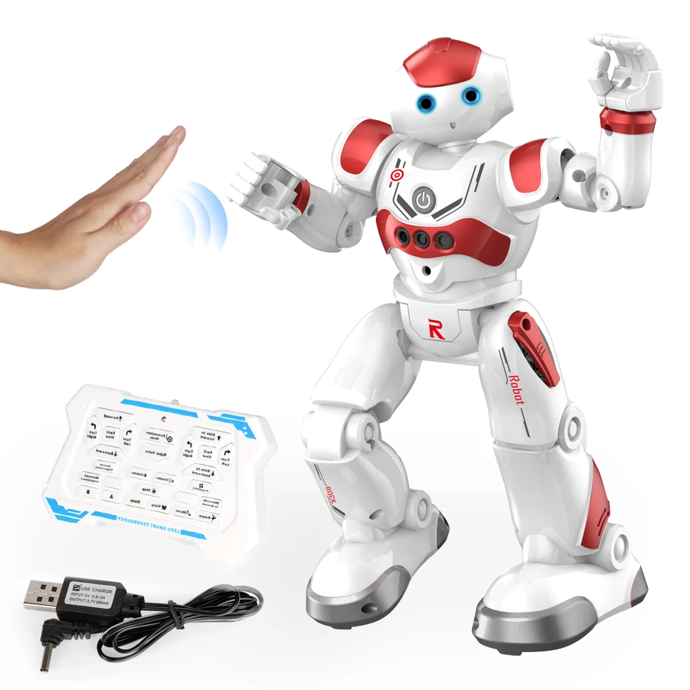 New Remote Control Robot Multi-function USB Charging Children's Toy RC Robot Will Sing Dance Action Figure Gesture Sensor Robot
New Remote Control Robot Multi-function USB Charging Children's Toy RC Robot Will Sing Dance Action Figure Gesture Sensor Robot