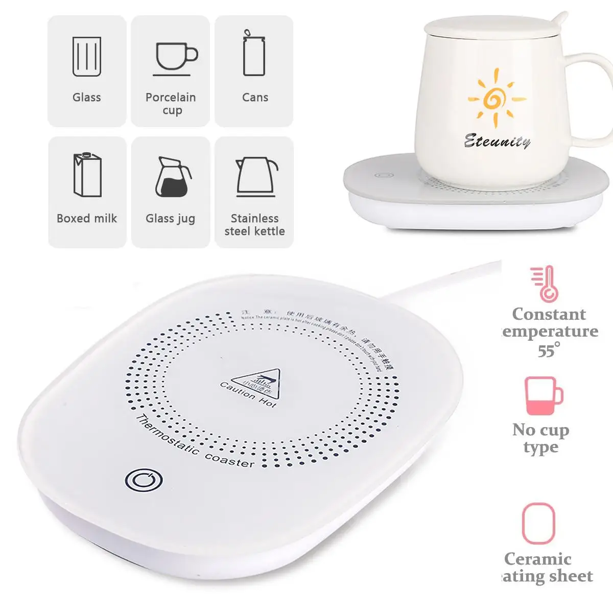Warmer Heater Pad Electric Powered 220V White Electric Powered Cup Warmer Heater Pad Coffee Tea Milk Mug Office Kitchen House
Warmer Heater Pad Electric Powered 220V White Electric Powered Cup Warmer Heater Pad Coffee Tea Milk Mug Office Kitchen House