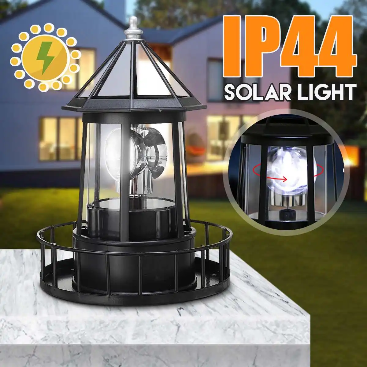 Large Solar lighthouse 360° Rotating Street Light Outdoor Waterproof LED solar iron lamp lawn courtyard inductive landscape lamp
Large Solar lighthouse 360° Rotating Street Light Outdoor Waterproof LED solar iron lamp lawn courtyard inductive landscape lamp