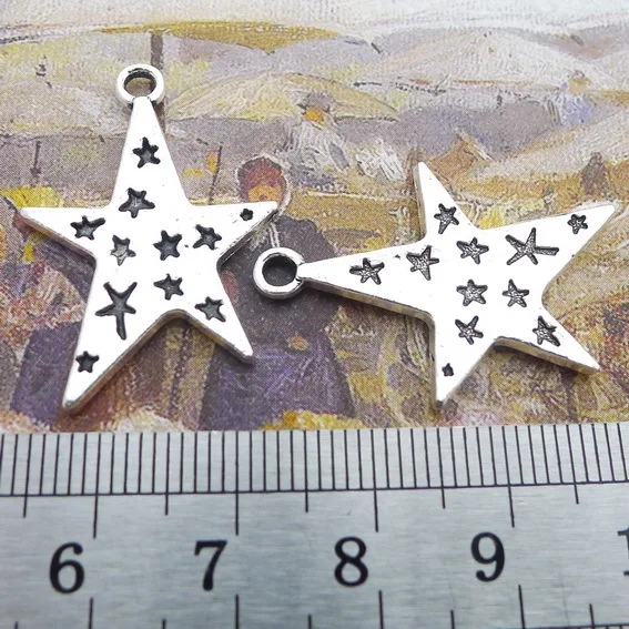 18pcs Silver Color NEW Pentagram Charm Pendant Fit Diy Necklace Handmade Keychain Findings Jewellery Making Supplies Wholesale
18pcs Silver Color NEW Pentagram Charm Pendant Fit Diy Necklace Handmade Keychain Findings Jewellery Making Supplies Wholesale