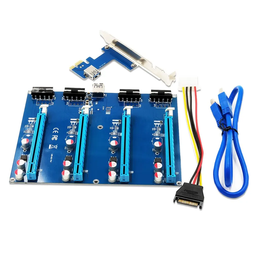 PCI-Express PCIe от 1 до 4 PCI Express 16X слоты, переходная карта PCI-E 1X к внешнему 4-слотовому адаптеру, усилитель порта PCIe для майнинга
PCI-Express PCIe от 1 до 4 PCI Express 16X слоты, переходная карта PCI-E 1X к внешнему 4-слотовому адаптеру, усилитель порта PCIe для майнинга