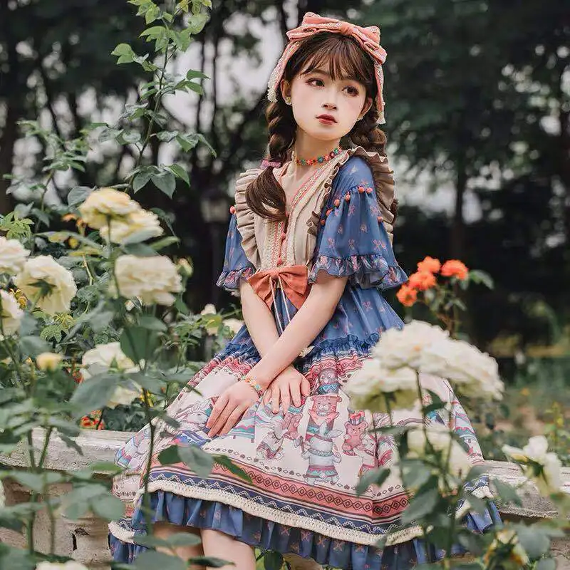 Sweet Kawaii Lolita Dress Indian Rabbit Summer Lolita OP Pastoral Dress Vintage Victorian Gothic Princess Tea Party Dresses
Sweet Kawaii Lolita Dress Indian Rabbit Summer Lolita OP Pastoral Dress Vintage Victorian Gothic Princess Tea Party Dresses