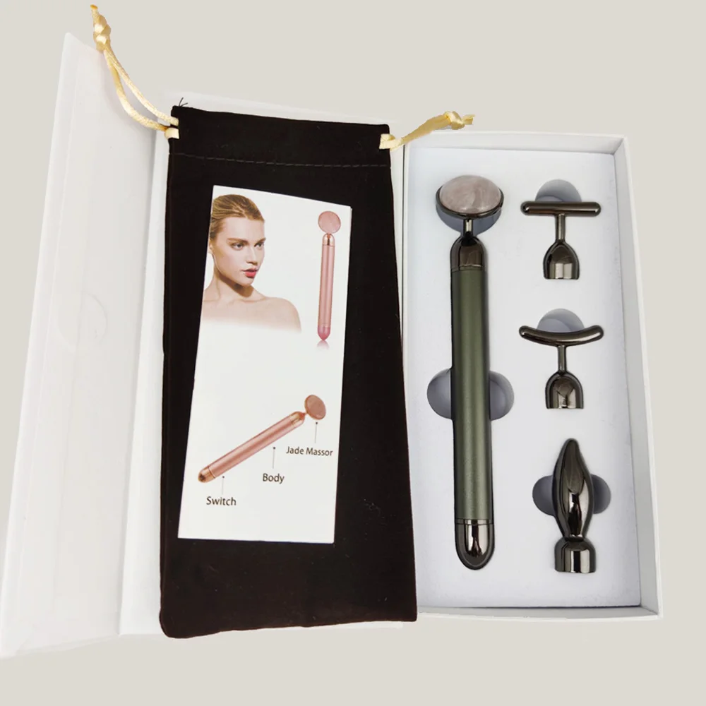 Pink quartz vibrating roller 4 in 1 for face, eye massager, t / V jade roller, face stretching, beauty stick for emaciation
Pink quartz vibrating roller 4 in 1 for face, eye massager, t / V jade roller, face stretching, beauty stick for emaciation