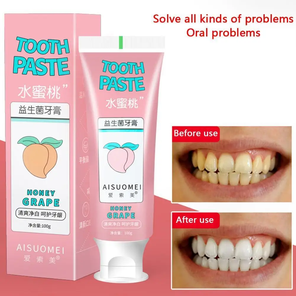 Fruit Flavored Toothpaste Peach Grape Flavor Toothpaste Whitening Freshening Tooth Paste Care Household For Adults Children
Fruit Flavored Toothpaste Peach Grape Flavor Toothpaste Whitening Freshening Tooth Paste Care Household For Adults Children