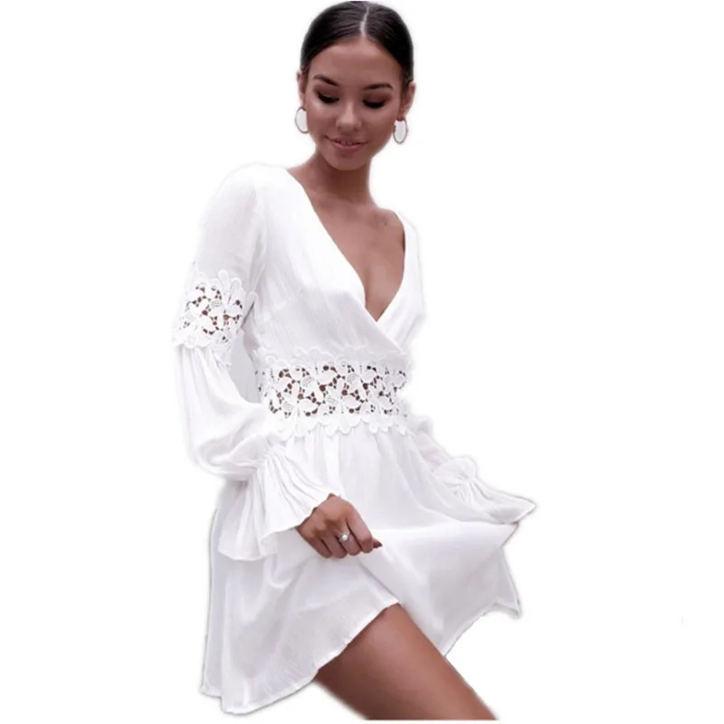 Women Vestidos Sexy Mujer Cotton See Through White Lace Mini Dress Long Sleeve Elegant Short Vestido Blanc Kleid Ladies Dresses
Women Vestidos Sexy Mujer Cotton See Through White Lace Mini Dress Long Sleeve Elegant Short Vestido Blanc Kleid Ladies Dresses
