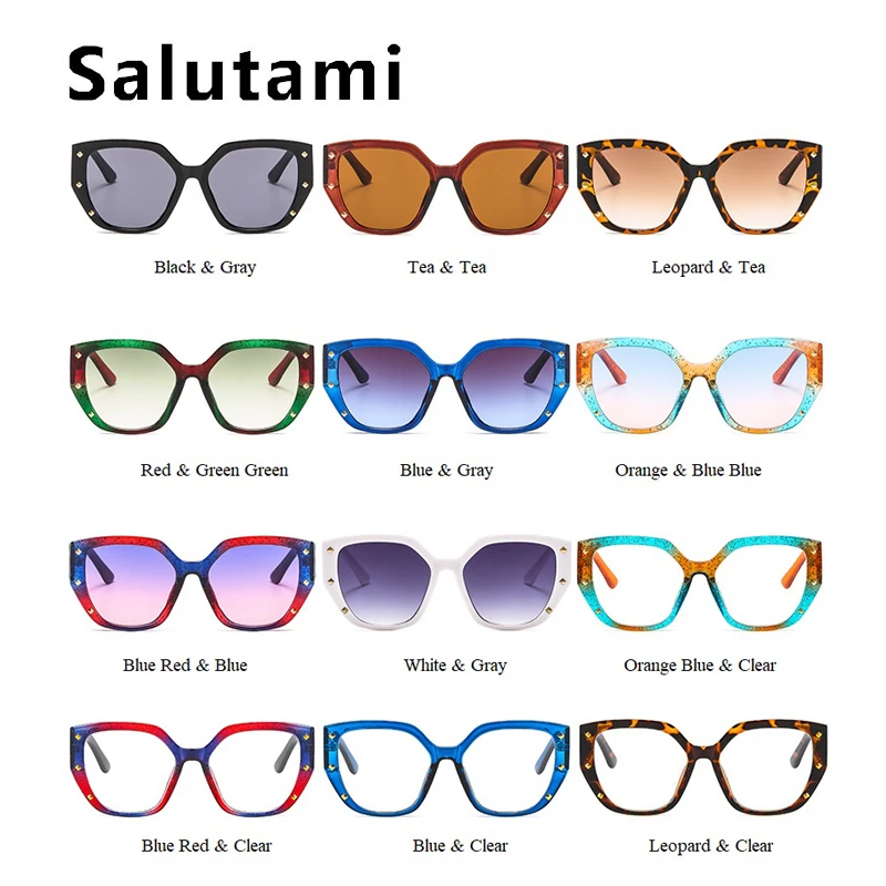 Unique Patchwork Rivet Clear Eyeglasses For Women Vintage Square Blue Red Glasses Frame Female Elegant Gradient Sunglasses Uv400 
Unique Patchwork Rivet Clear Eyeglasses For Women Vintage Square Blue Red Glasses Frame Female Elegant Gradient Sunglasses Uv400