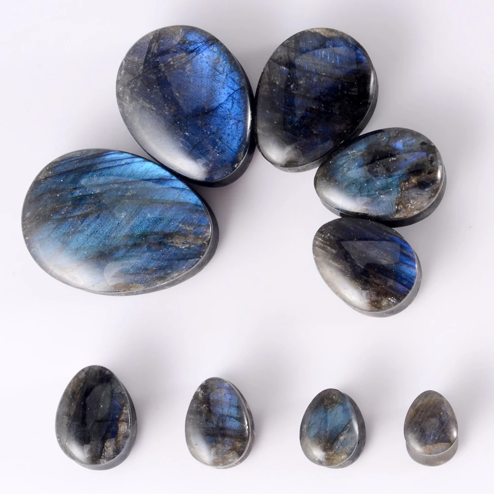 CHUANCI Pair Labradorite Drop Shape Ear Plug Double Flared Glow Stone Ear Expander Body Piercing Jewelry 
CHUANCI Pair Labradorite Drop Shape Ear Plug Double Flared Glow Stone Ear Expander Body Piercing Jewelry