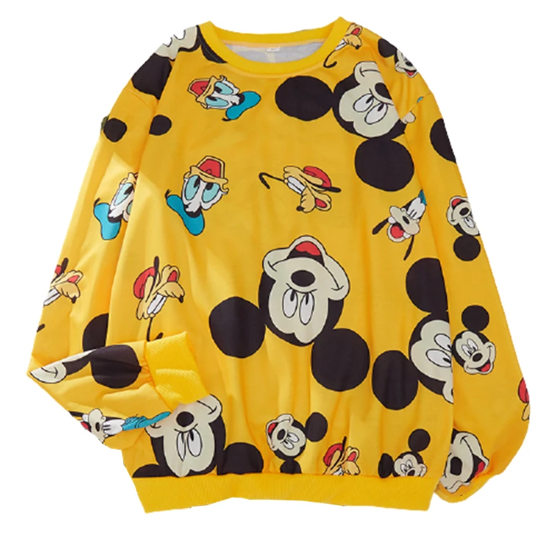 Disney женские принт с героями мультфильмов модная шерстяная рубашка тонкие кофты