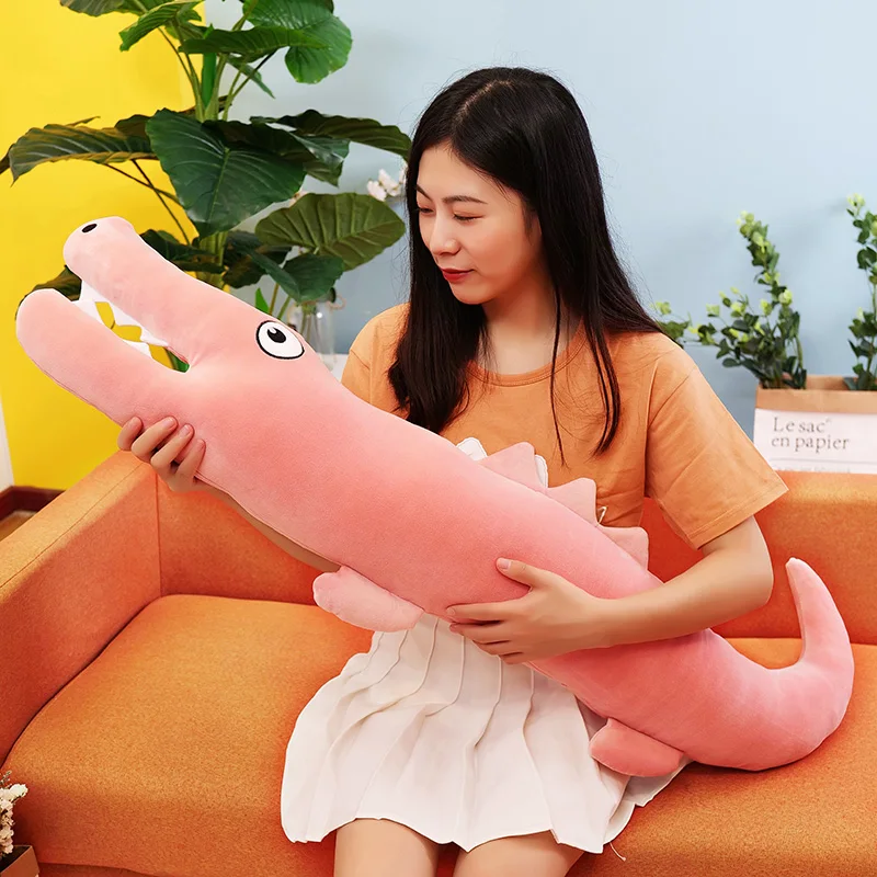 Популярная Новая мультяшная длинная плюшевая подушка из крокодиловой кожи