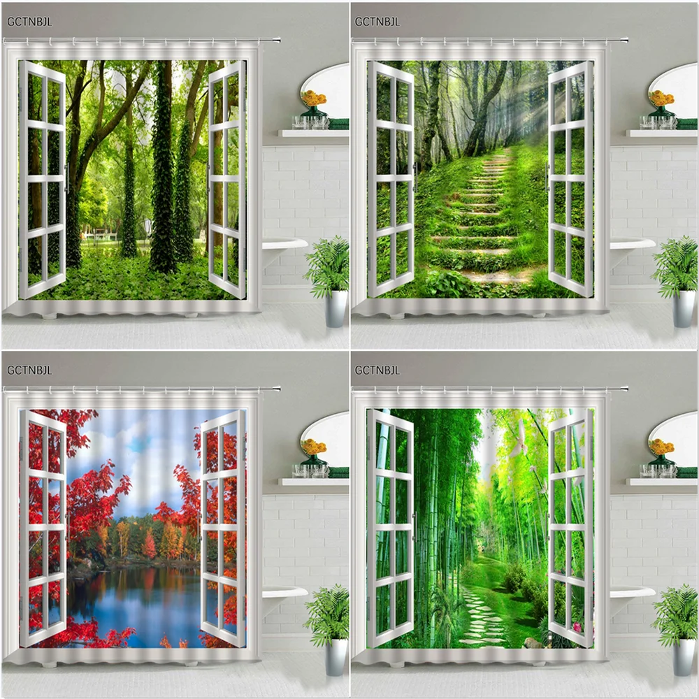 Занавески для душа с принтом лесного пейзажа, Настенный декор, занавески для ванной с зеленым растением, деревом, ландшафтом, крючки для экр...
Занавески для душа с принтом лесного пейзажа, Настенный декор, занавески для ванной с зеленым растением, деревом, ландшафтом, крючки для экр...