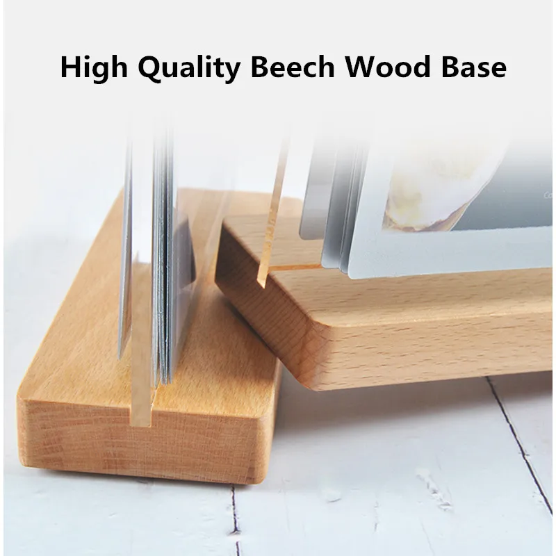 A4 Wooden Acrylic Sign Holder Table Menu Paper Holder Display Stand Plastic 8.5x11 Picture Poster Frames 
A4 Wooden Acrylic Sign Holder Table Menu Paper Holder Display Stand Plastic 8.5x11 Picture Poster Frames