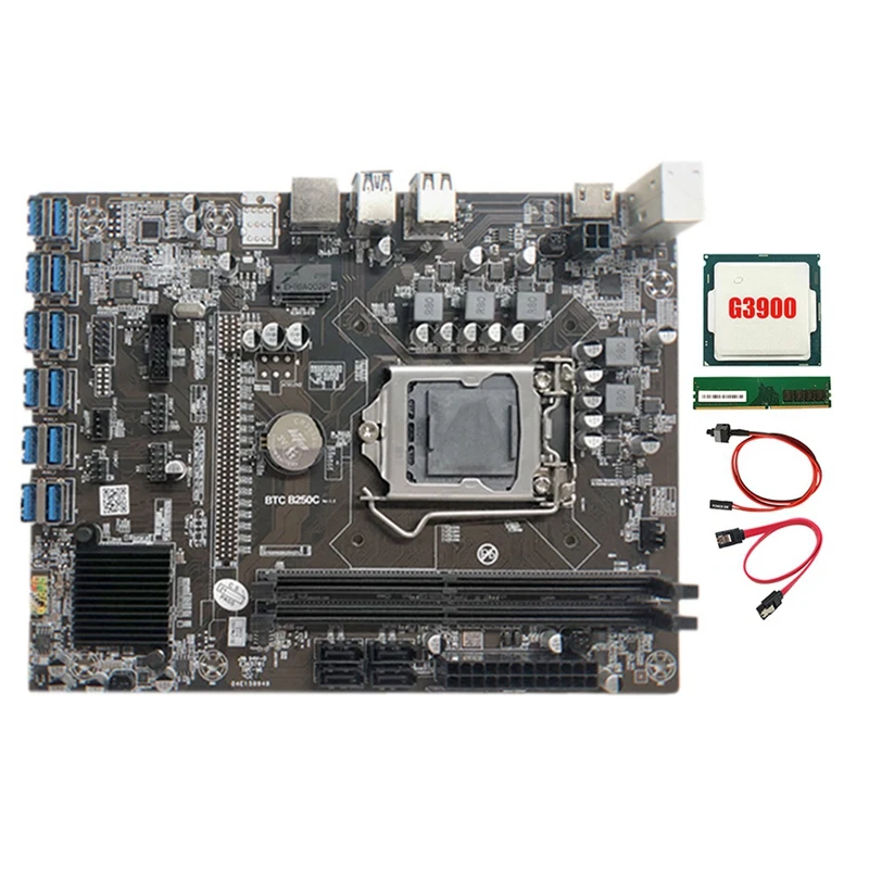 Материнская плата для майнинга B250C с процессором G3900 + 1XDDR4 8 Гб 2666 МГц ОЗУ + кабель SATA + кабель переключателя 12XPCIE на USB3.0 слот для карты
Материнская плата для майнинга B250C с процессором G3900 + 1XDDR4 8 Гб 2666 МГц ОЗУ + кабель SATA + кабель переключателя 12XPCIE на USB3.0 слот для карты