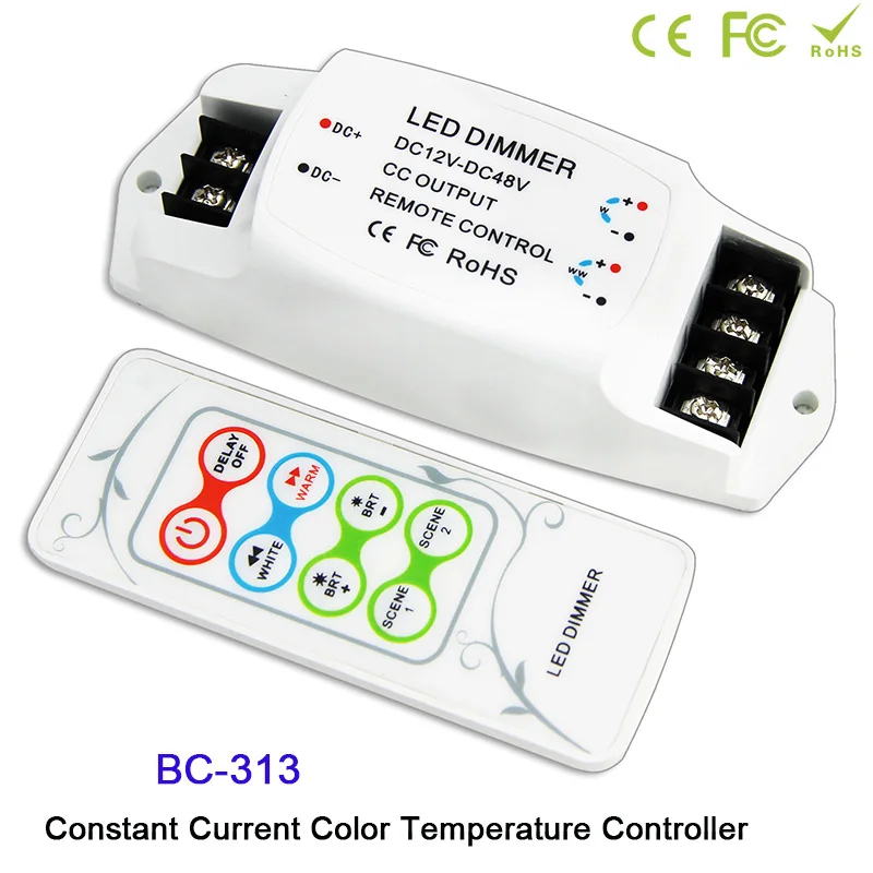 350MA/700MA PWM Color Temperature LED Light Controller DC12V-48V DIY Cold white / Warm white lamp dimmer BC-313-CC & remote
350MA/700MA PWM Color Temperature LED Light Controller DC12V-48V DIY Cold white / Warm white lamp dimmer BC-313-CC & remote