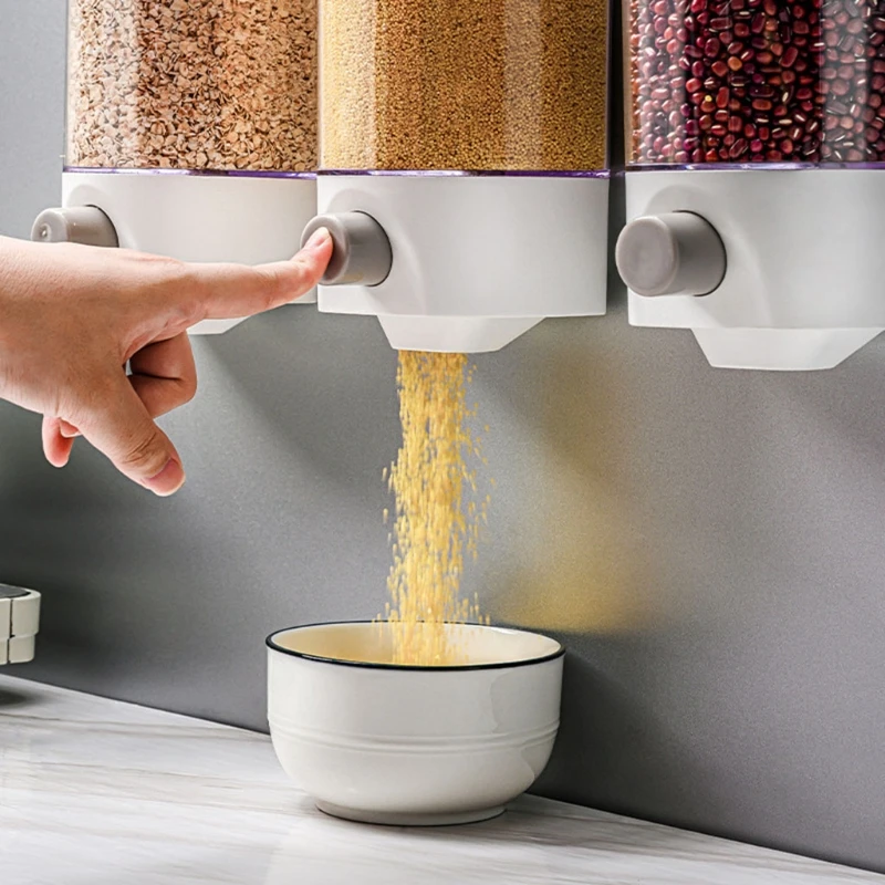 1 Pcs Kitchen Wall-mounted Cereal Storage Tank Rice Bean Oatmeal Airtight Tank Transparent Plastic Moisture-proof Food Jar
1 Pcs Kitchen Wall-mounted Cereal Storage Tank Rice Bean Oatmeal Airtight Tank Transparent Plastic Moisture-proof Food Jar
