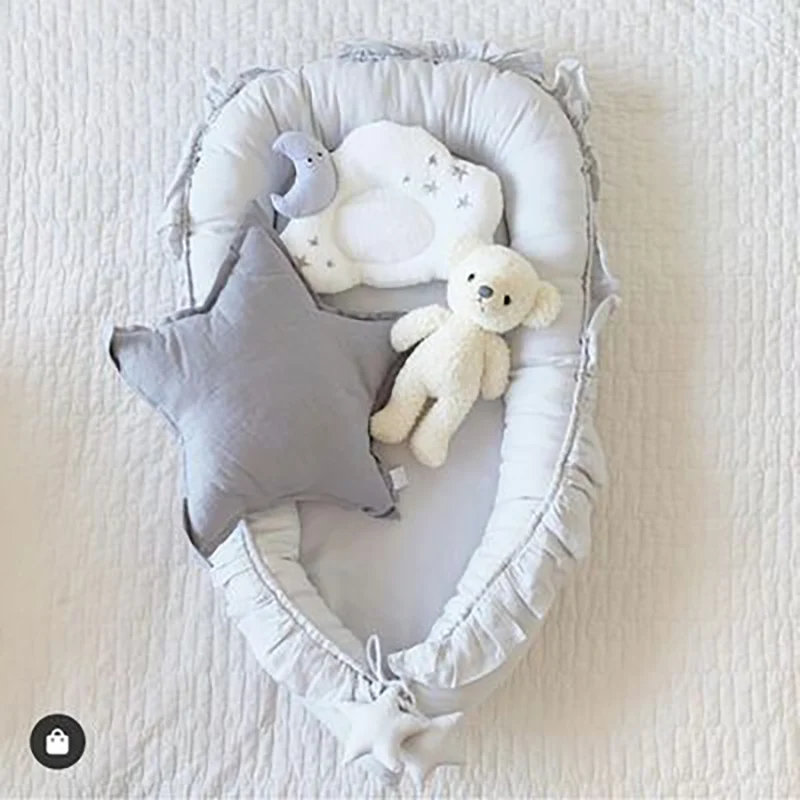 Портативная кружевная кровать-гнездо для новорожденных 85x55 см | Мать и ребенок