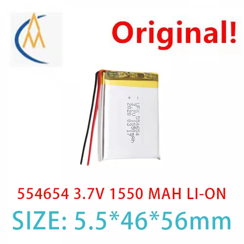 Полимерная литиевая батарея 554654, в, мАч, Bluetooth-динамик, мобильный очиститель воздуха, игрушка, модель со светодиодным тестом и защитной плато...
Полимерная литиевая батарея 554654, в, мАч, Bluetooth-динамик, мобильный очиститель воздуха, игрушка, модель со светодиодным тестом и защитной плато...