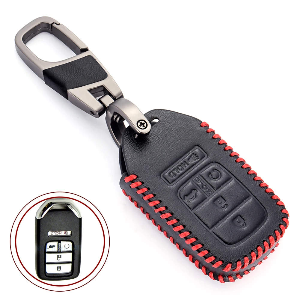 Genuine Leather Car Smart Key Case for Honda Civic Accord Pilot CR-V 2015-2018 Key Case for auto Car Interior Accessories
Genuine Leather Car Smart Key Case for Honda Civic Accord Pilot CR-V 2015-2018 Key Case for auto Car Interior Accessories