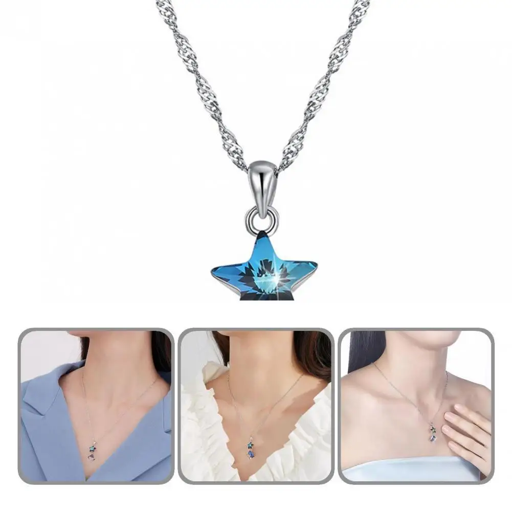 Women Shiny Star Pendant Faux Crystal Necklace Lightweight Women Necklace Star Pendant for Prom
Women Shiny Star Pendant Faux Crystal Necklace Lightweight Women Necklace Star Pendant for Prom