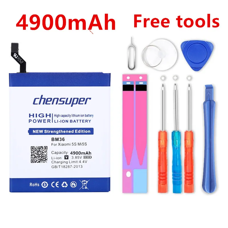Chensuper 4900mAh BM36 батарея для Xiaomi 5S Mi5S батарея с номером отслеживания + Инструменты
Chensuper 4900mAh BM36 батарея для Xiaomi 5S Mi5S батарея с номером отслеживания + Инструменты