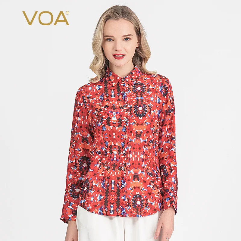 VOA 100% шелк тутового шелкопряда лацкан с длинным рукавом красный Акварельная печать и окрашивание пуговицы в один ряд Прямые Дикие рубашки ...
VOA 100% шелк тутового шелкопряда лацкан с длинным рукавом красный Акварельная печать и окрашивание пуговицы в один ряд Прямые Дикие рубашки ...