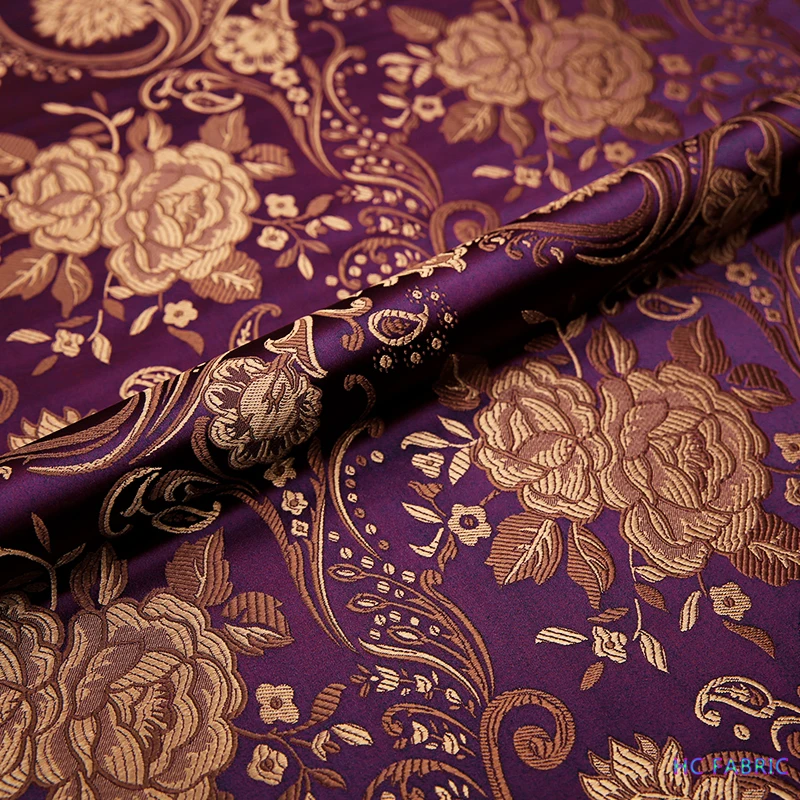 Шелковая Дамасская ткань пионы жаккардовые ткани 75 см | Дом и сад