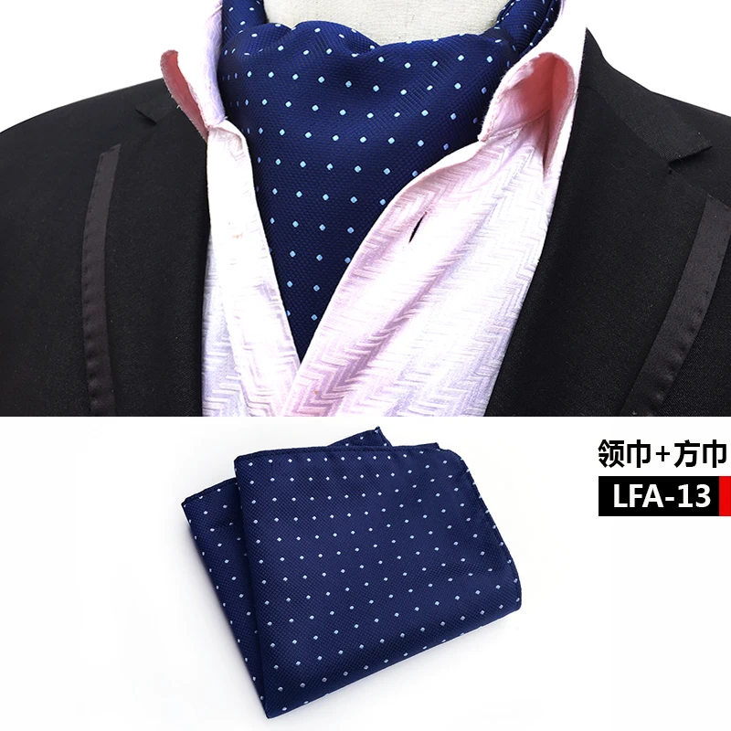Gentlemen Designer's Ascot Pocket Square Set Fashion Blue Dot Pattern Cravat Tie Sets to Match Tuxedo
Gentlemen Designer's Ascot Pocket Square Set Fashion Blue Dot Pattern Cravat Tie Sets to Match Tuxedo