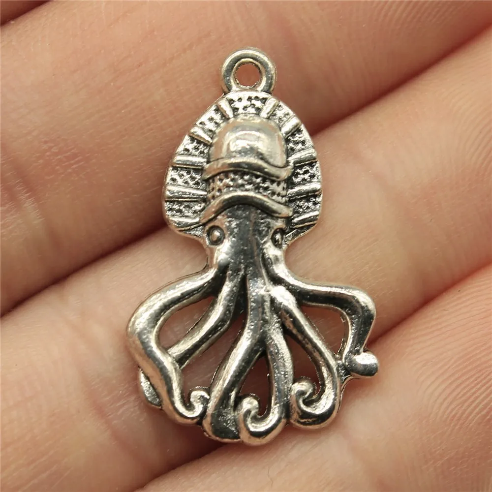 10pcs 28x18mm Antique Silver Color Octopus Charms For Earring Making For Jewelry Making B10097
10pcs 28x18mm Antique Silver Color Octopus Charms For Earring Making For Jewelry Making B10097