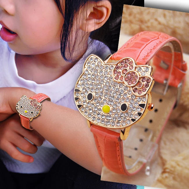 Kawaii Cartoon Hellokitty Flip Cover Diamond Bow Bracelet Sanrio Hello Kitty Clock Girls Quartz Montre Dial Watch Belt Kids Toys
Kawaii Cartoon Hellokitty Flip Cover Diamond Bow Bracelet Sanrio Hello Kitty Clock Girls Quartz Montre Dial Watch Belt Kids Toys