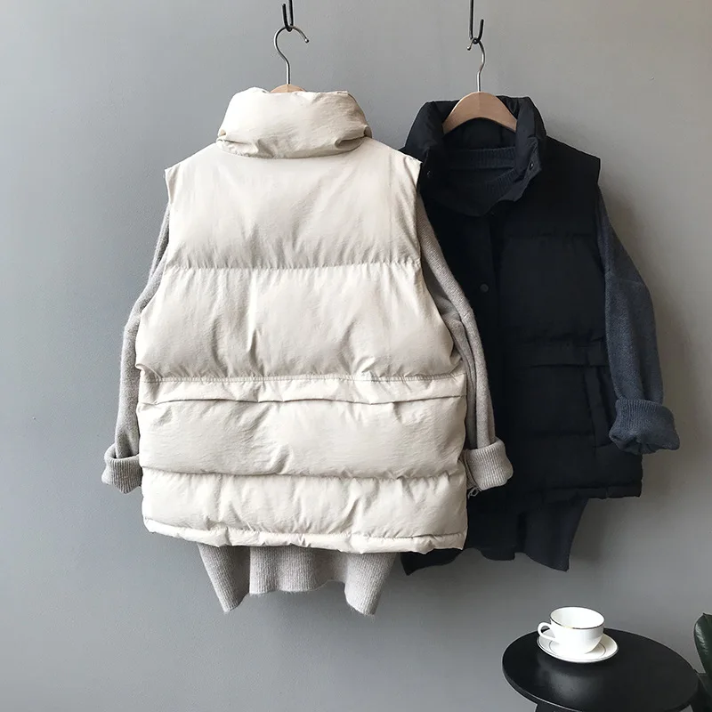 2020 Korean Winter Women Parka Vest Thick Solid Vest Coat Sleeveless Loose Parkas Women Coat Cotton Vest Femme Tops Streetwear
2020 Korean Winter Women Parka Vest Thick Solid Vest Coat Sleeveless Loose Parkas Women Coat Cotton Vest Femme Tops Streetwear