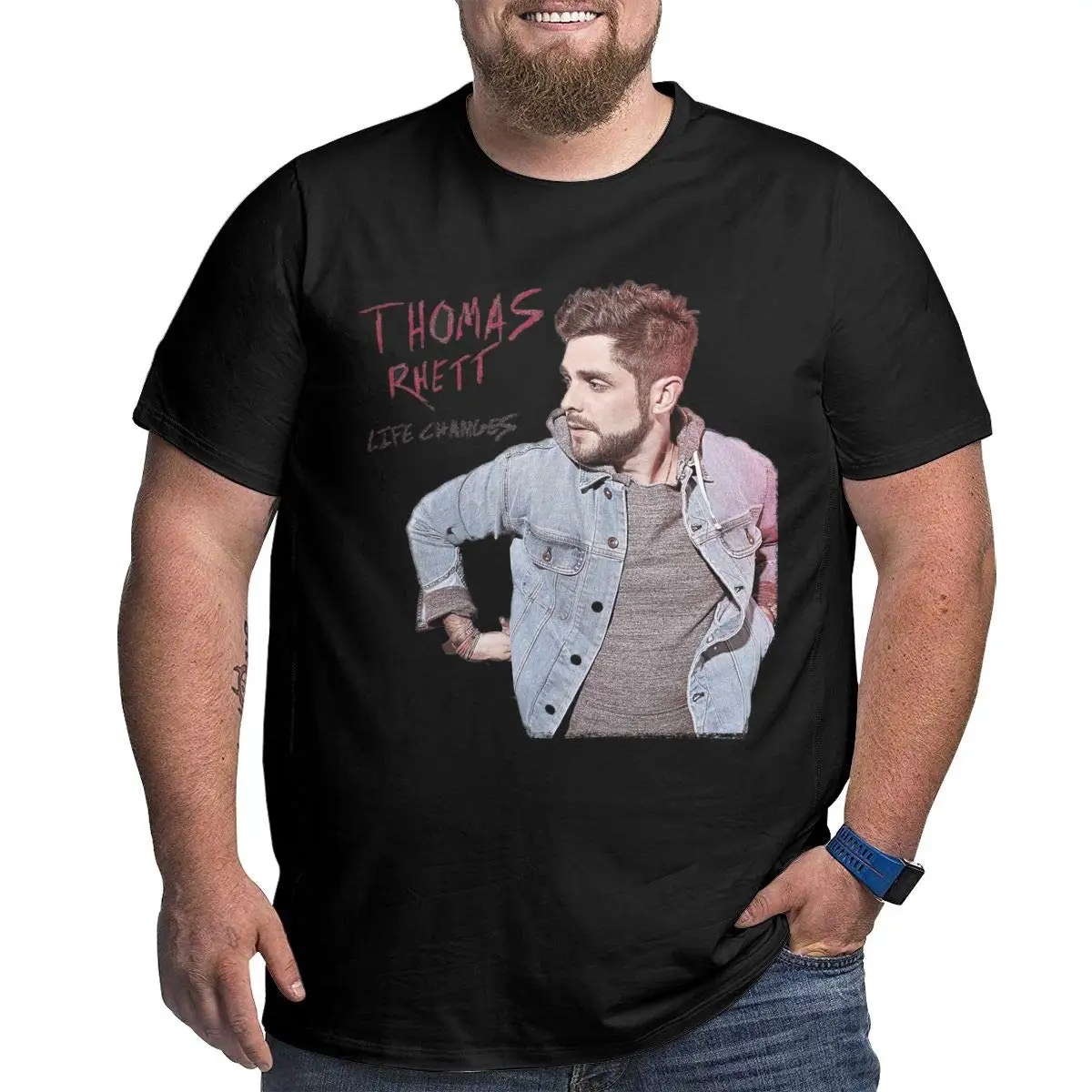 Thomas Rhett Life TSDFC Мужская классическая спортивная футболка большого размера Унисекс